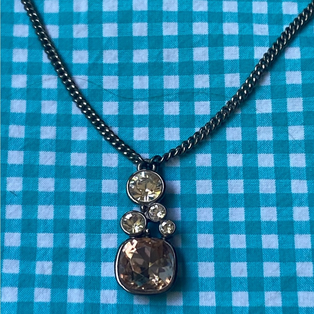 GIVENCHY 5 Crystal Pendant Necklace - Picture 5 of 8
